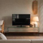 میز تلویزیون شیشه ای خم طبقه دار مدل tl54 - Image 3
