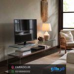 میز تلویزیون شیشه ای خم طبقه دار مدل tl54 - Image 6